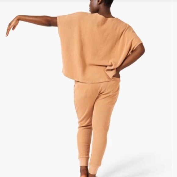 TKEES Waffle Knit Cotton Lounge Tee - Picture 1 of 6